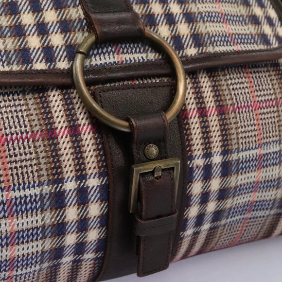 BURBERRY Nova Check Blue Label Shoulder Bag Canvas Beige Auth BD899 - Picture 10 of 16